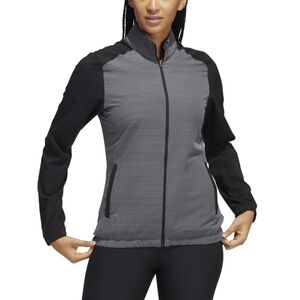 Adidas Full Zip Wind Jacket Women’s Size XL Heather Gray Black Windbreak Light